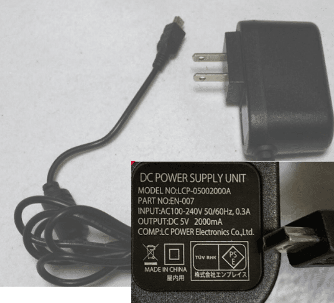 *Brand NEW* LCP-05002000A DC5V 2000mA AC ADAPTER Power Supply *Brand NEW* LCP-05002000A DC5V 2000mA AC ADAPTER Power Supply